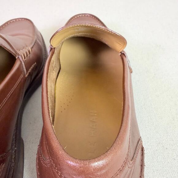 Cole Haan Pinch Prep Penny Loafer Men\'s 9M Brown Leather Classic Moc Toe Slip On